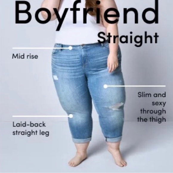 Torrid Jeans Boyfriend Straight Vintage Stretch Sz 14R Color: Undercover - Picture 2 of 7